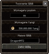 Okno: Tworzenie Gildii